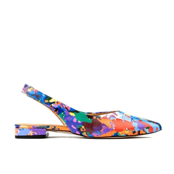 Embassy London Holly - Summer Colours - Women's leather almond toe flat slingback in vibrant colour