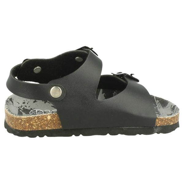 JC Dees Boys JCDees Flat Footbed 2 Buckle Strap Mule Sandal