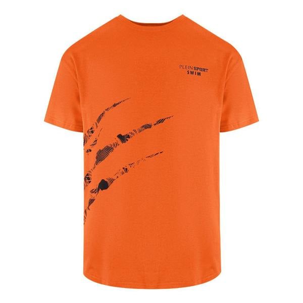 Plein Sport Scratch Logo Orange Fluo T-Shirt