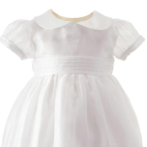 Rachel Riley Ivory Organza Pintuck Dress