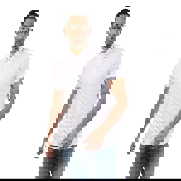 Boss Mens Paule 4 Slim Polo Shirt - Off White