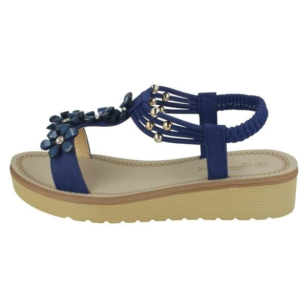 Savannah Ladies Savannah Flower Beaded Sandals