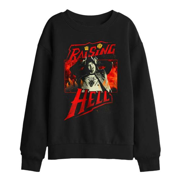 Stranger Things Childrens/Kids Raising Hell Eddie Munson Sweatshirt - Black - 
