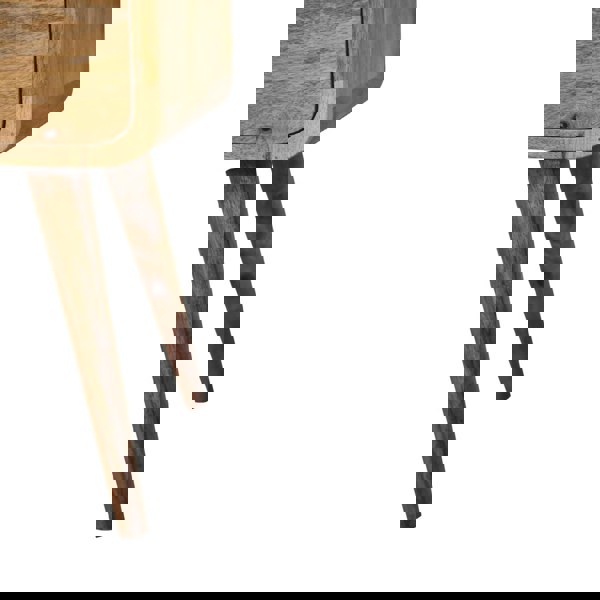 Artisan Furniture Solid Wood Mini Oak-ish Curved Bedside