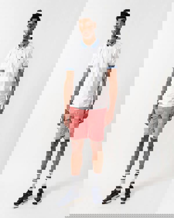 BOSS Orange Mens Slim Fit Chino Shorts in Stretch Cotton Twill - Light/Pastel Red 632