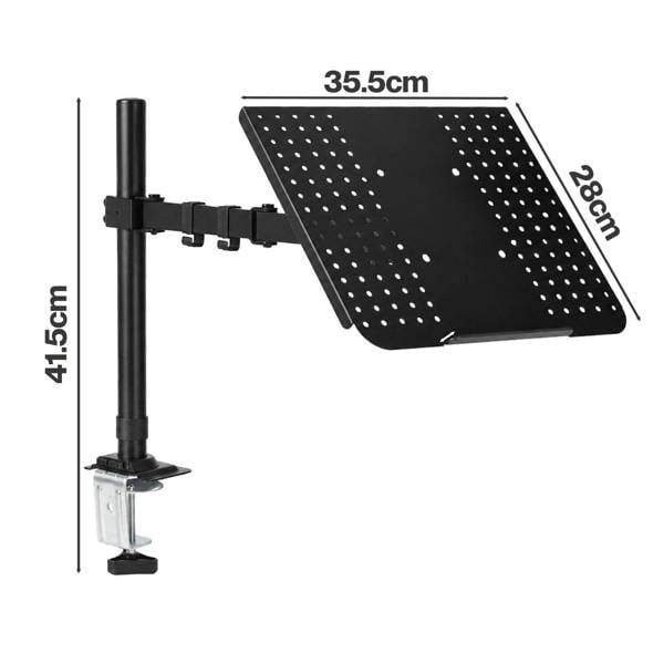 Levede Laptop Desk For&nbsp; Adjustable Riser With Rotatable Monitor Mount Black