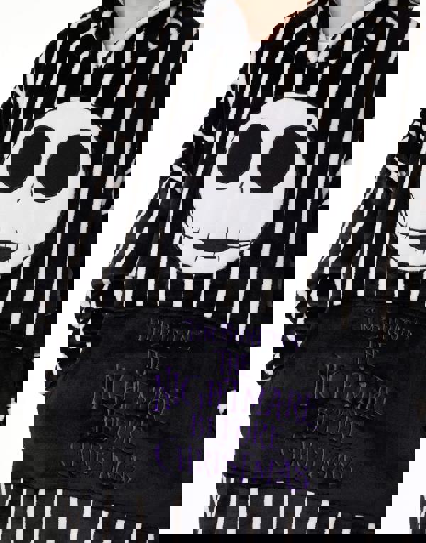 Disney The Nightmare Before Christmas Unisex Black Jack Skellington Blanket Hoodie (One Size)