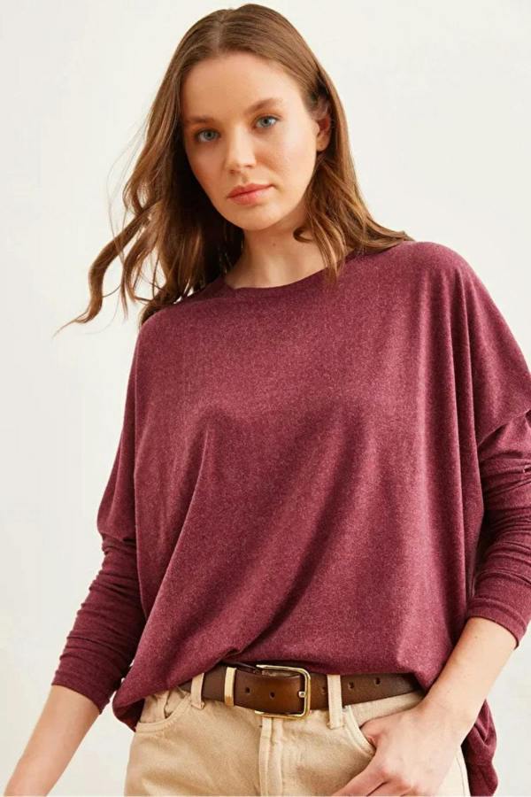 Hoxton Gal Crew Neck Batwing Wool Sweater