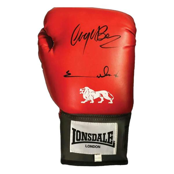 Unbranded Nigel Benn & Chris Eubank signed boxing glove — Framed
