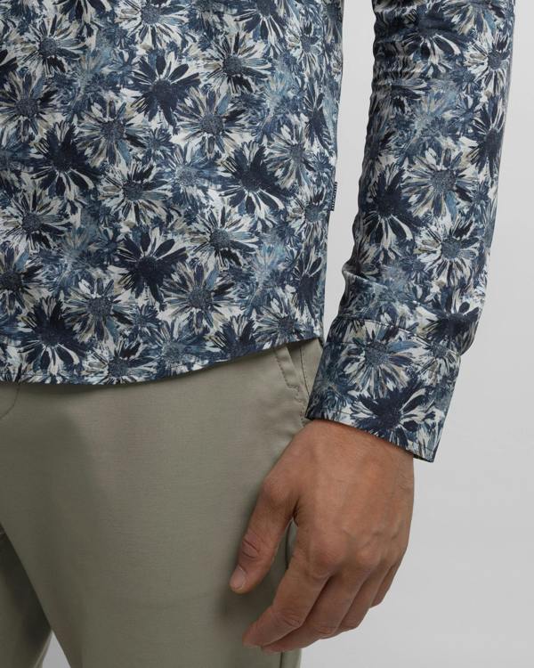 Steel & Jelly Limited Edition Navy Floral Slim Fit Shirt