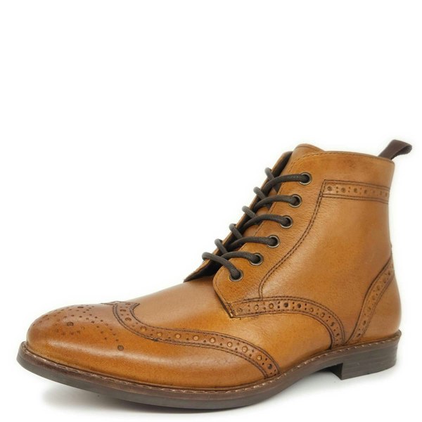 Thomas Crick Red Tape Crick Askham Brogue Lace Up Mens Leather Boots