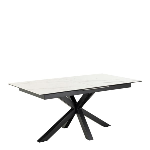 Furniture To Go Heaven Extendable Dining Table with Ceramic White Top 168cm