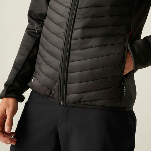 Regatta Mens Andreson Hybrid Jacket - Black/Burnt Henna