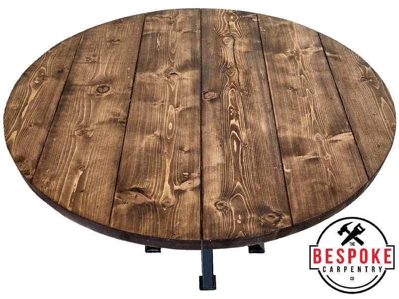 The Bespoke Carpentry Co Round Table with Pedestal Legs