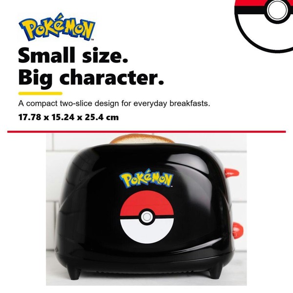 Venom Pokémon Poké Ball 2-Slice Toaster with Reheat and Defrost