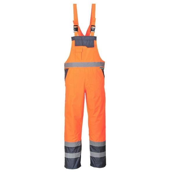 Hi-Vis Breathable Contrast Rain Bib and Brace Portwest