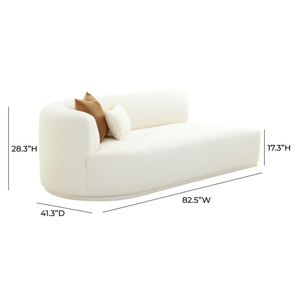 Furniture Edit Fickle Cream Boucle Modular LHF Loveseat