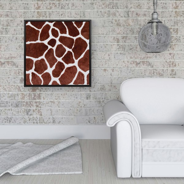 Warren Reed Giraffe Spots Print Framed Canvas