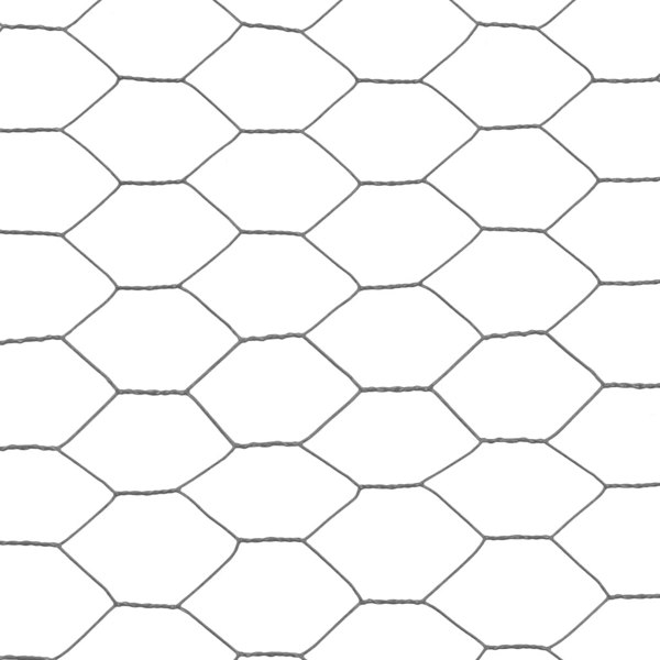 Berkfield Chicken Wire Fence Steel with PVC Coating 25x1.5 m Grey
