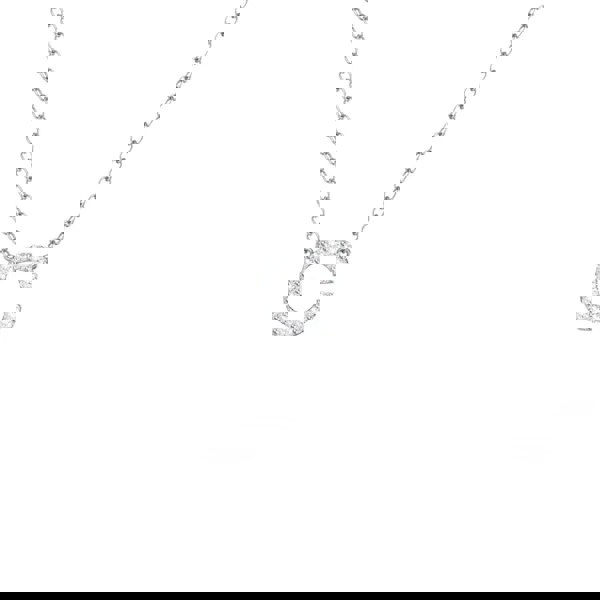 Say It With Dainty CZ Block Initial Necklace - Sterling Silver