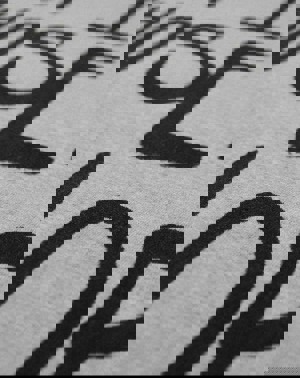 Mens Grey Text Print Short Sleeved T-Shirt