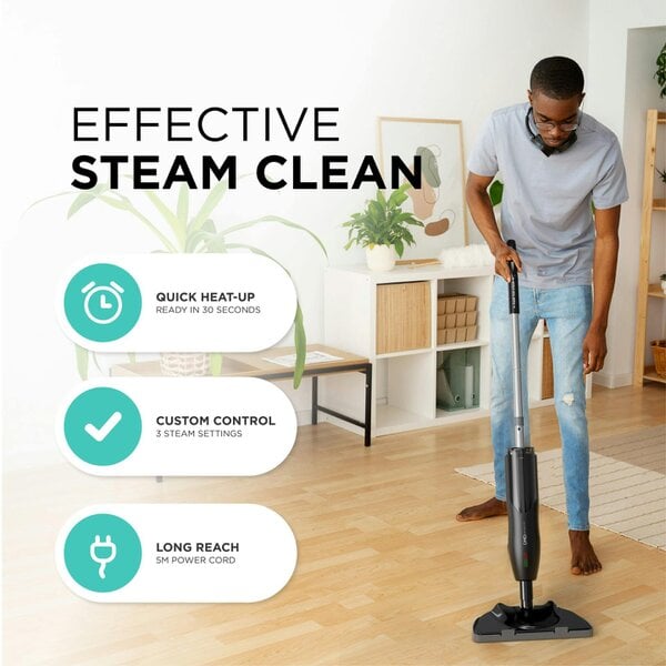 DMD Collective Steam Mop Floor Cleaner with Adjustable Steam Control for Tile, Laminate and Sealed Wood 1300W