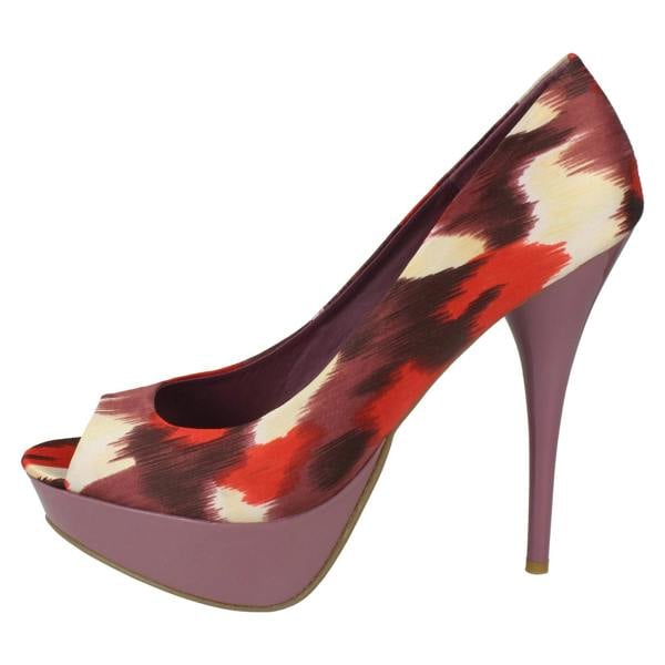 Spot On Ladies Spot On High Heel Platform Open Toe Court Shoe