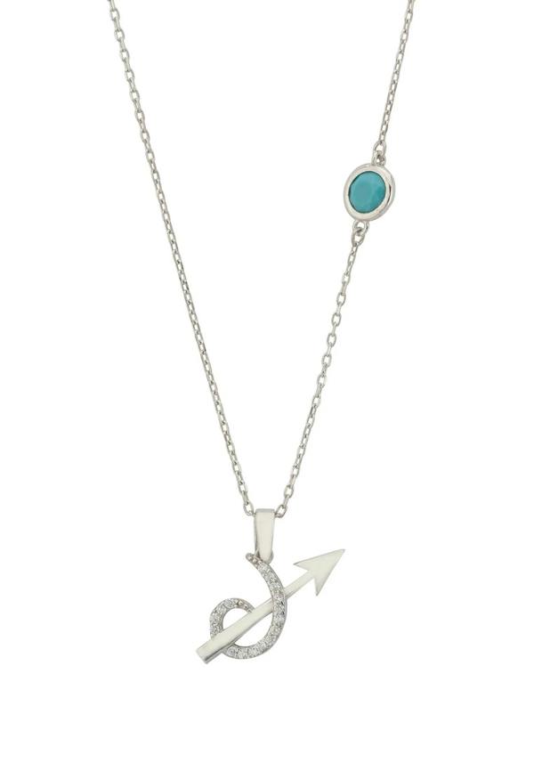 Latelita Zodiac Birthstone Sagittarius Necklace Turquoise Silver