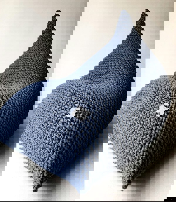 Knitted bean bag DENIM BLUE - Zuri House