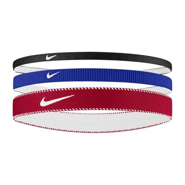 Nike Mixed Flex Classic Headband (Pack of 3) - Game Royal/University Red/White - 