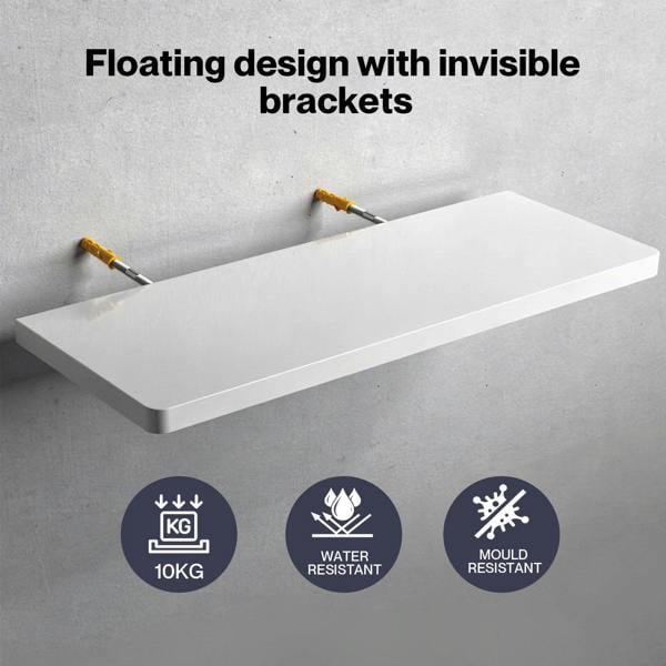 Levede Floating Shelves 6 Pack Modern Wall Shelves White Home and Office