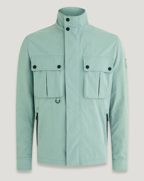 Belstaff Draker Lightweight Utility Men's Jacket - Steel Green