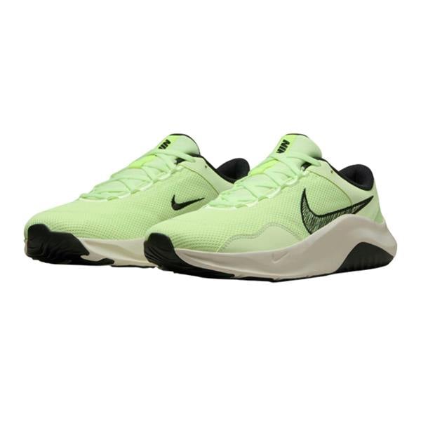 Nike Mens Legend Essential 3 Swoosh Lace Up Trainers - Fluorescent Yellow - 