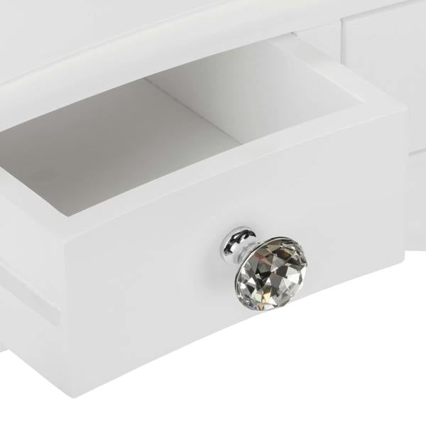 Statement Furniture Juliette French Dressing Table with Drawers and Crystal Handles