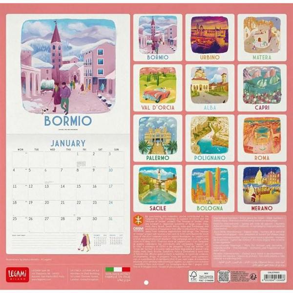 Italy Calendar 2027, Wall Calendars, Month To View, Travel, Gift