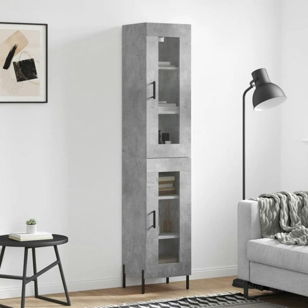 Berkfield Highboard Concrete Grey 34.5x34x180 cm Engineered Wood