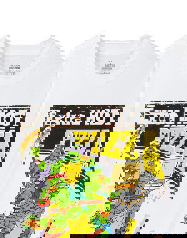 Teenage Mutant Ninja Turtles Mens White Pizza Dudes Short Sleeved T-Shirt