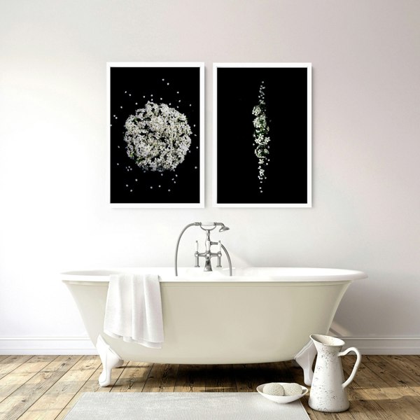 Bathroom art wall decor | set of 2 wall art prints