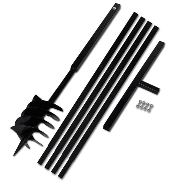 Berkfield Ground Drill with Handle 180 mm with Extension Tube 5 m Steel