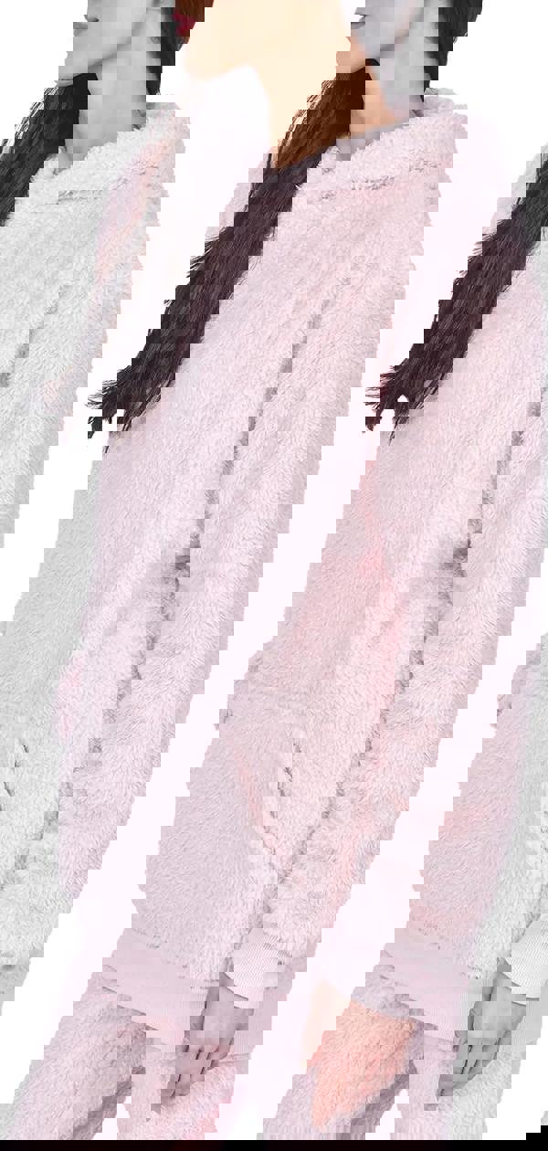 Smart Living Women's Teddy Fleece Hoodie - Blush