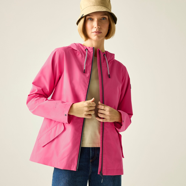 Regatta Womens Bayletta Grid Distress Waterproof Jacket - Pink Lemonade