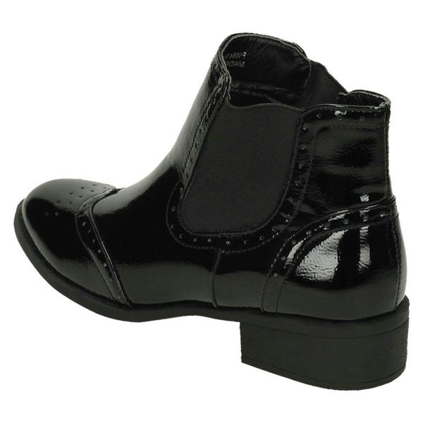 Spot On Ladies Spot On Mid Heel Ankle Boots