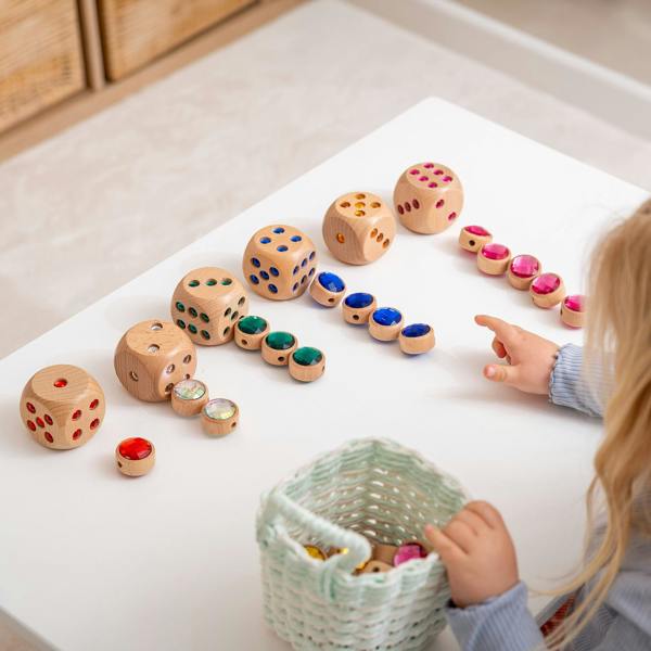 tickit Wooden Jewel Dice