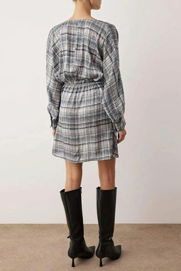 WOVCOR Wrap Mini Woven Dress