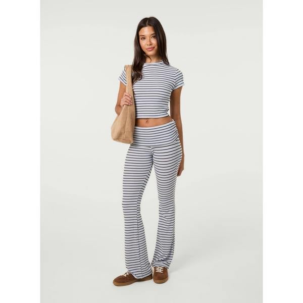 Pink Vanilla Stripe Crew Neck Baby T-Shirt