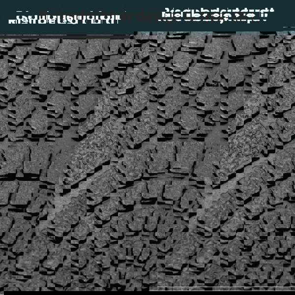 JVL Mosaic Scraper Rubber Doormat 45x75cm, Black