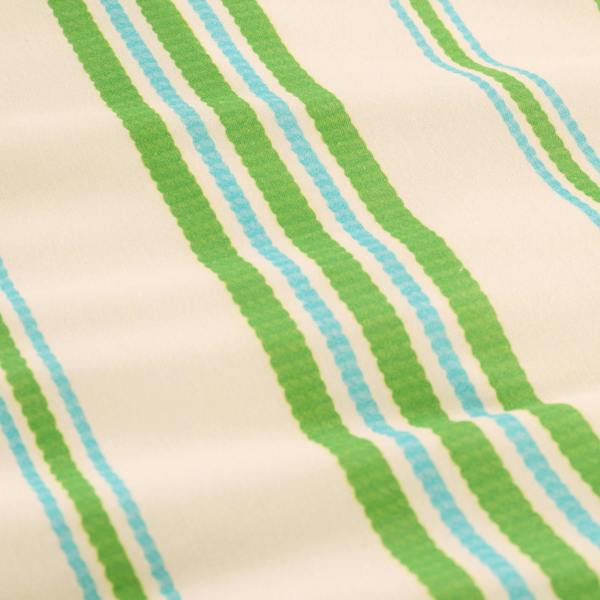 Sophie Robinson Sophie Stripe 100% Cotton Fitted Sheet Green