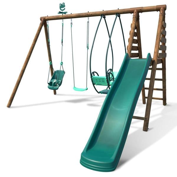 Soulet Colza Wooden Swing Set with Slide