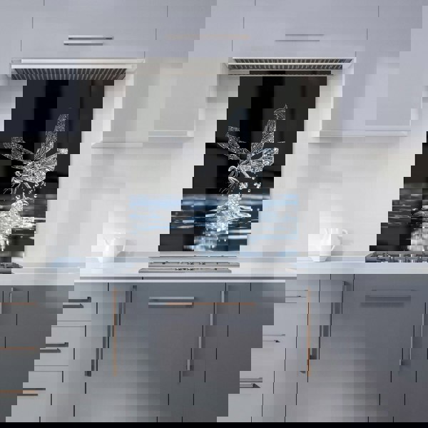 Warren Reed - Designer Glistening Dragonfly Lift-Off Kitchen Splashback