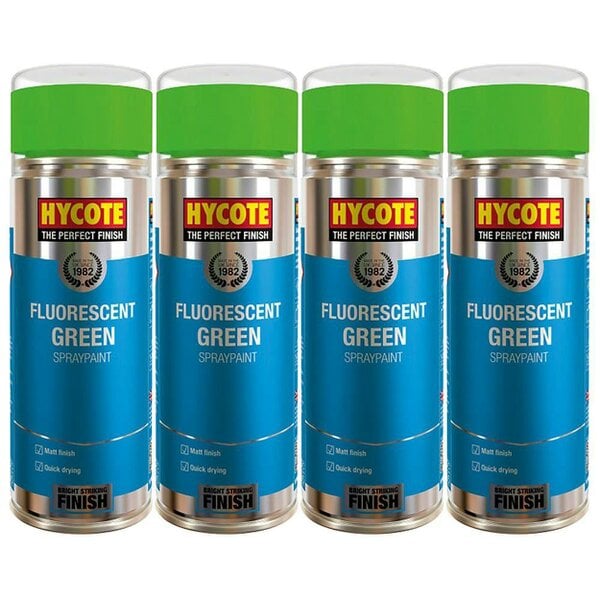 Hycote 4X Hycote Fluorescent Green Spray Paint 400ml